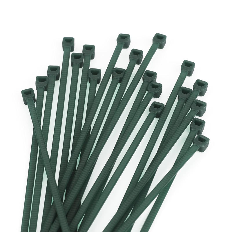 KINGLAKE 100 Pcs 8 Inch 3mm Dark Green Nylon Garden Cable Zip Ties Self Locking Cable Ties Twist Ties - Image 2